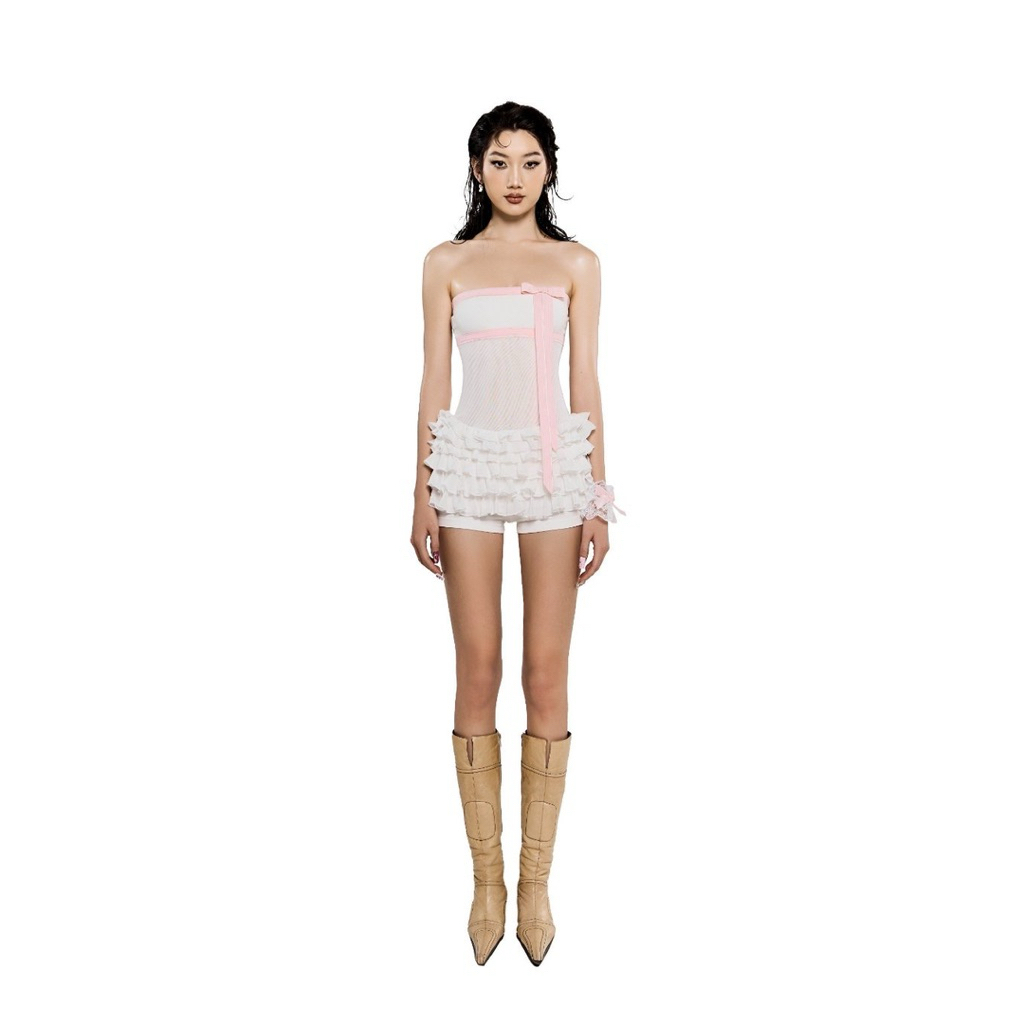 Đầm Thun Cúp Ngực Nơ LSEOUL size S