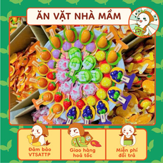 1 KG Thạch sữa chua phô mai mix hình chân mèo/trái cây/que kem, Thạch phô mai sữa chua ( ăn là nghiền ), Ăn Vặt Nhà Mầm