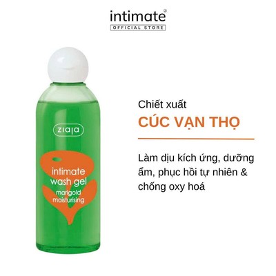 Dung Dịch Vệ Sinh Phụ Nữ Intimate Cúc Vạn Thọ ZIAJA BANIPHAR Giúp Làm Dịu & Dưỡng Ẩm Sâu 200ml