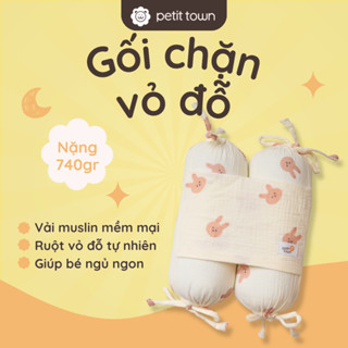 Gối chặn vỏ đỗ vải xô muslin Petit Town nhiều hoạ tiết