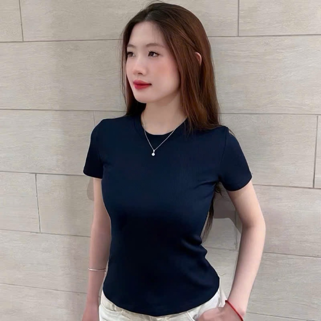 [Xả Lỗ Combo 3 Áo Nữ Cổ Tròn] Chất Thun Tăm Trơn Ôm Body tôn Dáng Mặc Đẹp,Mẫu Trend | BigBuy360 - bigbuy360.vn