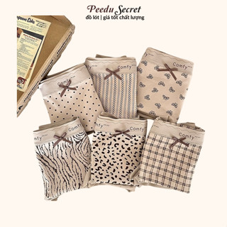 Combo 3-5 Quần lót nữ Cotton Hàn mềm nịn họa tiết cá tính tạo điểm nhấn khác lạ Peedu Secret QL 49