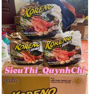  Thùng 40 Gói Mì Lẩu Thái Koreno Hương Vị Chua Cay 100G 