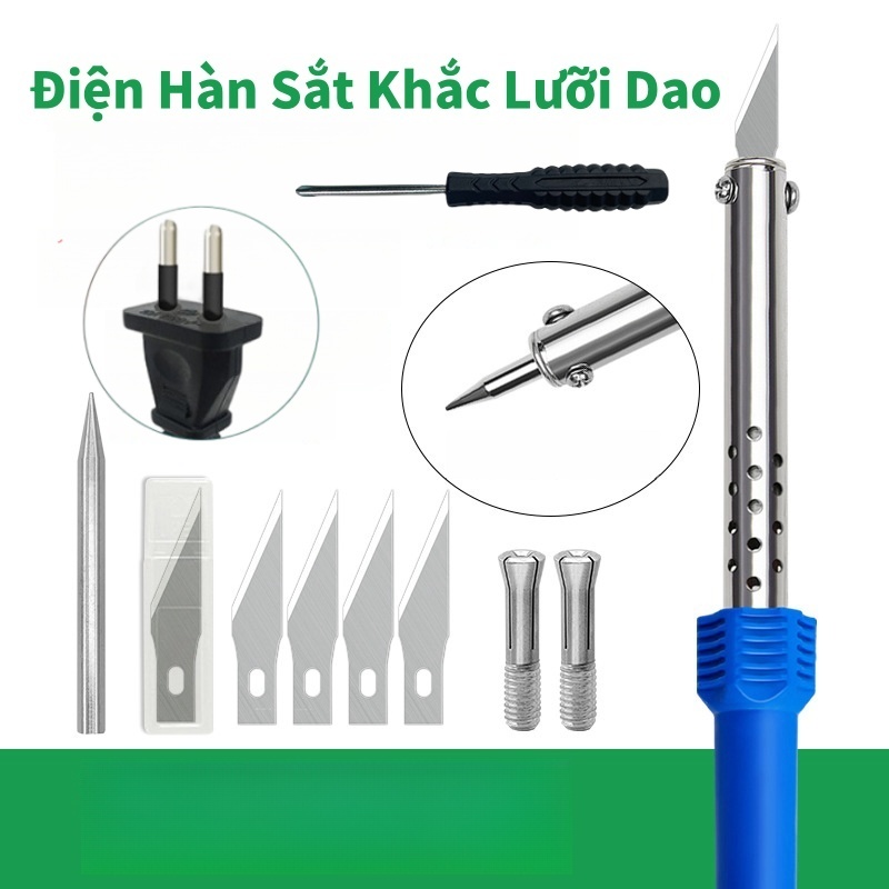 9 Bộ Điện Hàn Sắt Khắc Lưỡi Dao/Làm Nóng Dao Hàn Công Dụng/Điện Làm Nóng Khắc Dao Điện Hàn Sắt Sưởi 