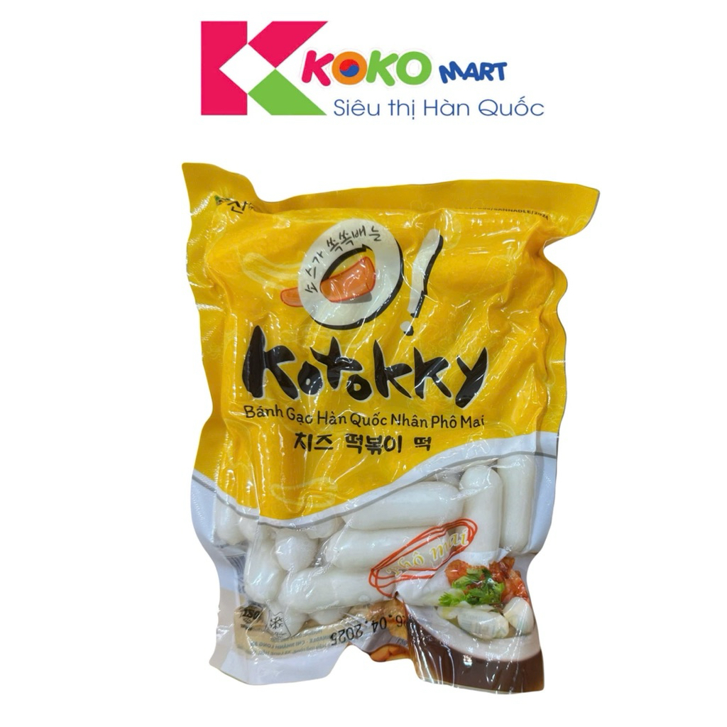 Bánh Gạo Tokbokki Hàn Quốc Nhân Phô Mai bịch 500g