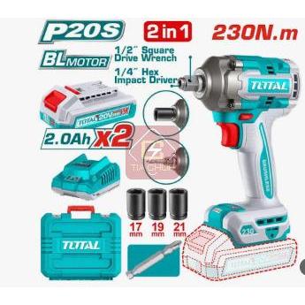 Combo Máy Khoan Búa & Vặn Vít Dùng Pin 20V Total TCKLI20277