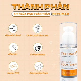 Xịt mụn toàn thân Decumar Advanced 100ml