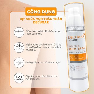 Xịt mụn toàn thân Decumar Advanced 100ml