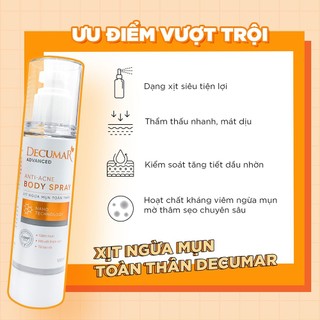 Xịt mụn toàn thân Decumar Advanced 100ml