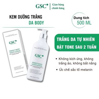 Kem dưỡng trắng da body GSC, trắng sáng, mờ thâm, chống nắng, GSC Perfect Body White Lotion 500ml