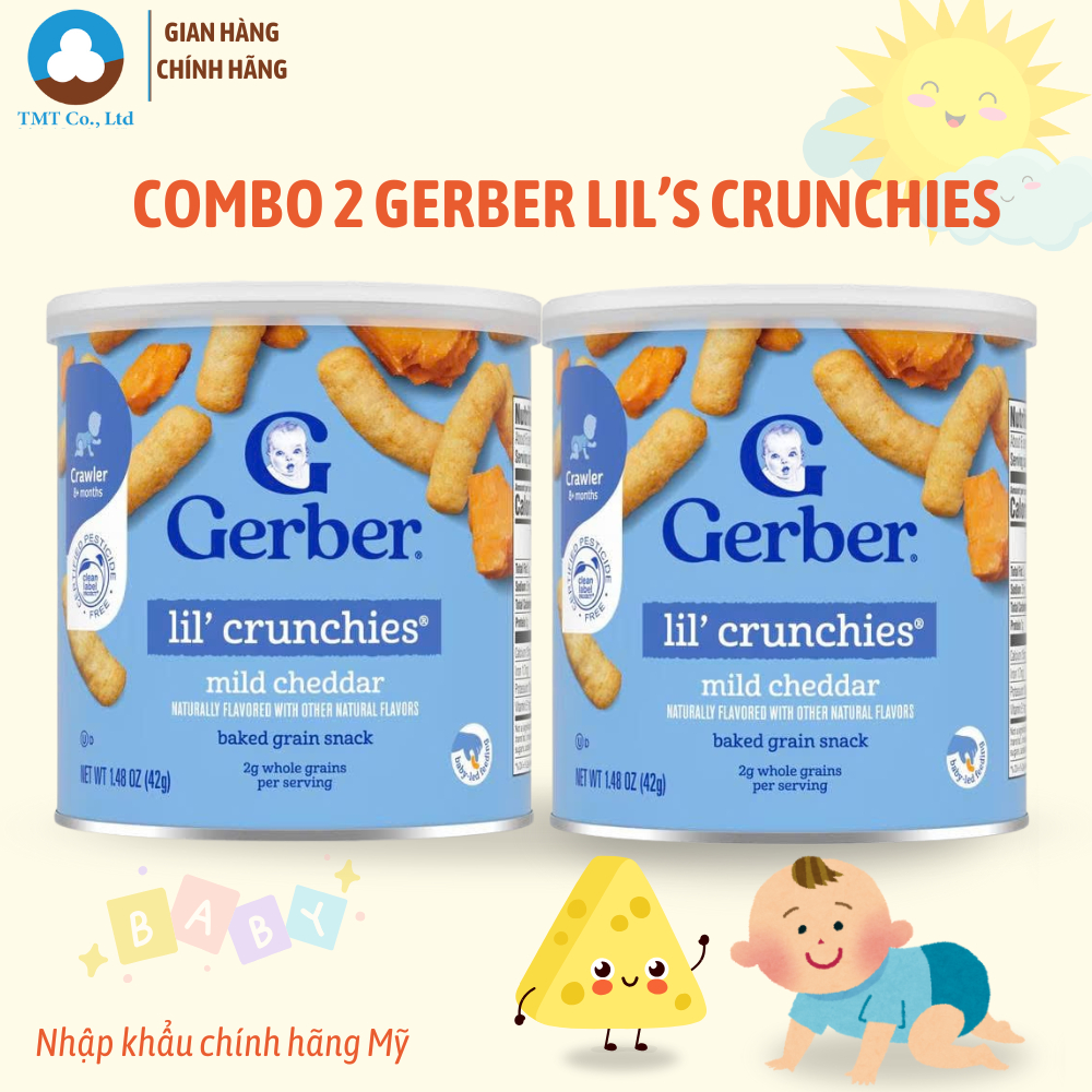 Combo 2 hộp Bánh Ăn Dặm Nestle Gerber Lil' Crunchies