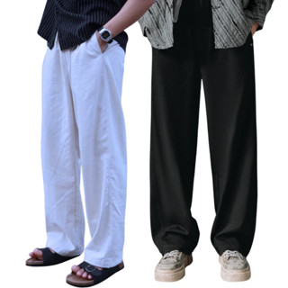 Quần Ống Suông Nam Nữ BAGGY ỐNG RỘNG Dài MÀU ĐEN, TRẮNG, NÂU CHẤT KAKI  DÀY MỊN L1