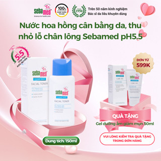  Nước hoa hồng cân bằng se khít lỗ chân lông Sebamed Facial Toner pH5.5  150ml  cân bằng độ ẩm cho da mụn nhạy cảm 