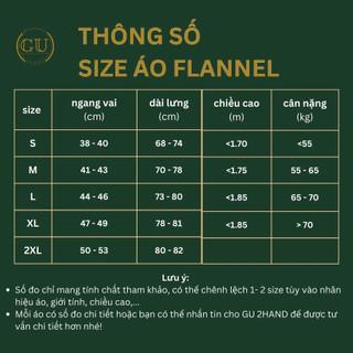 Áo sơ mi flannel 2hand chụp thật
