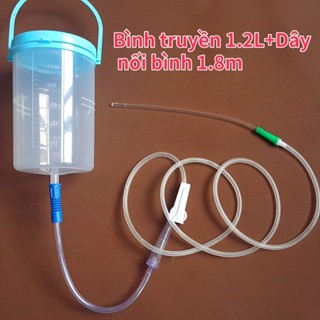 1.2L xô thải độc đại tràng/1.8m ống truyền dịch/coffee enema/có nắp đậy, Xô truyền Quốc Tế, dụng cụ Bình truyền nhưạ