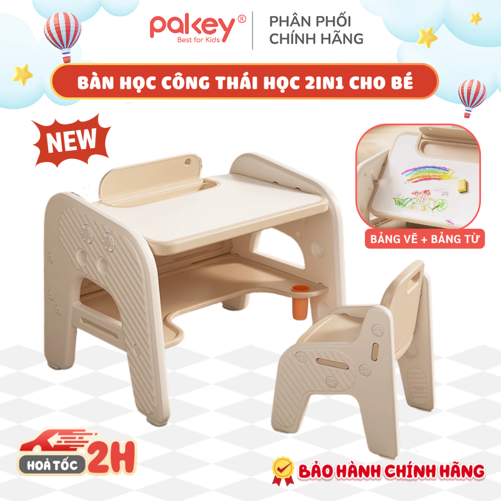   NEW  Set Bàn Ghế Đa Năng Cho Bé Bộ Bàn Ghế Kèm Bảng Vẽ TẶNG KÈM Bút Bảng Chữ Số Nam Chân Khăn Lau  - YY02 & YY03 