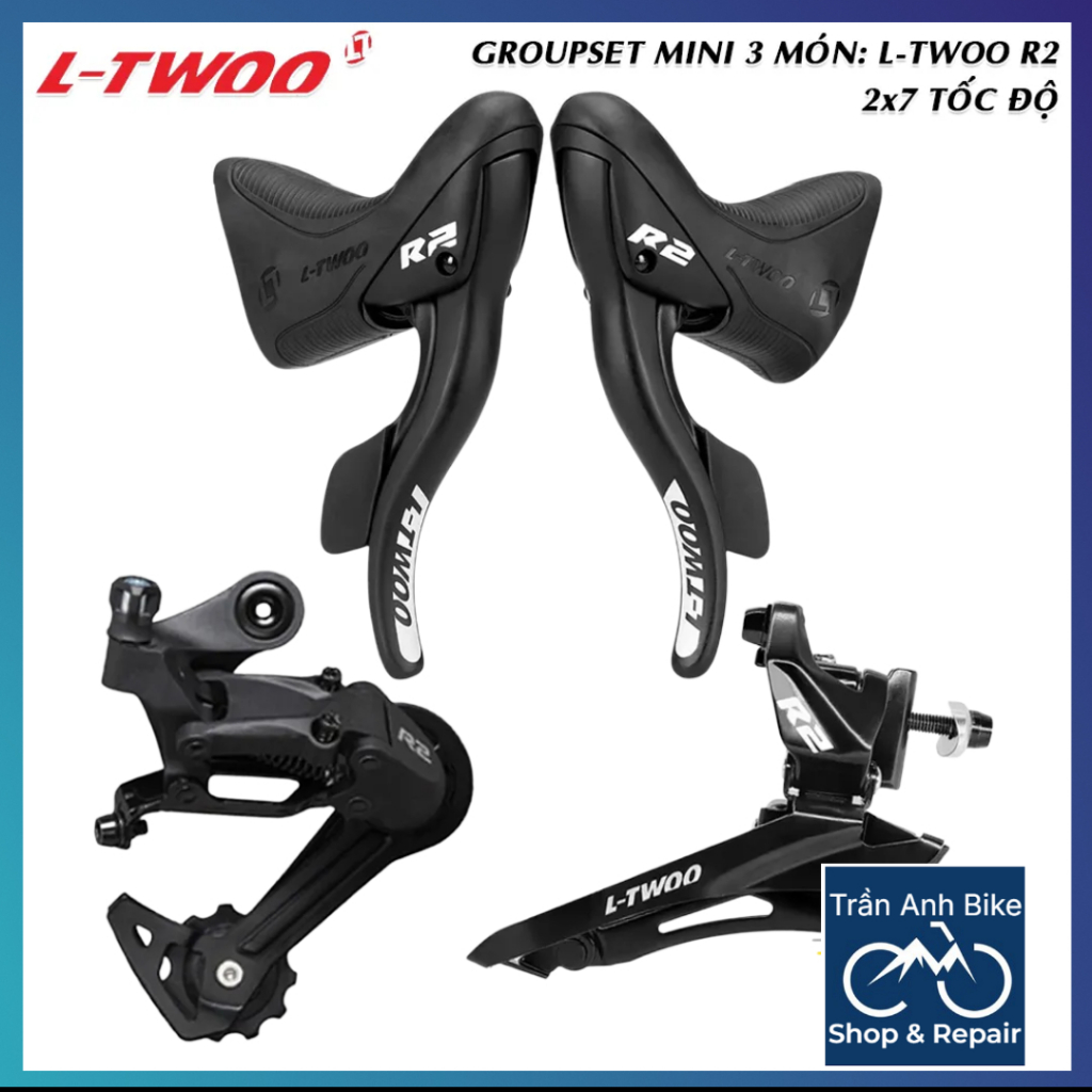 Groupset Mini 3 Món: Tay Đề Lắc, Củ Đề, Sang Đĩa Xe Đạp LTWOO R2 2x7 Speed