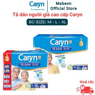 Tã dán người già Caryn của Nhật cao cấp, bỉm người già túi lớn siêu tiết kiệm, thấm hút siêu tốt.