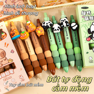 Hộp bút chì tự động 4 mảnh cho cá nóc, Cartoon bút chì tự động 0.5mm cho quà tặng bắt đầu học