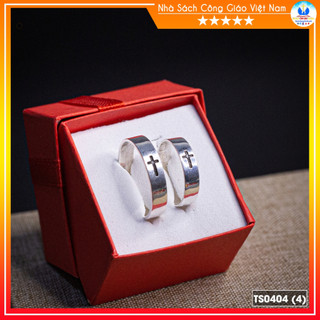  Nhẫn bạc ta Thánh Giá TS0404 cho nam nữ - Quà tặng Công Giáo 