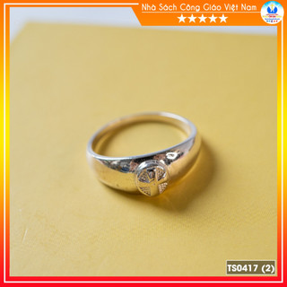  Nhẫn bạc ta Thánh Giá bản dày TS0417 - Nhẫn Thánh Giá cho nam nữ 