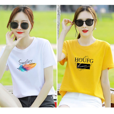 Áo phông nữ dáng rộng NA03 in hình thời trang chất liệu thun cotton Loza G0412