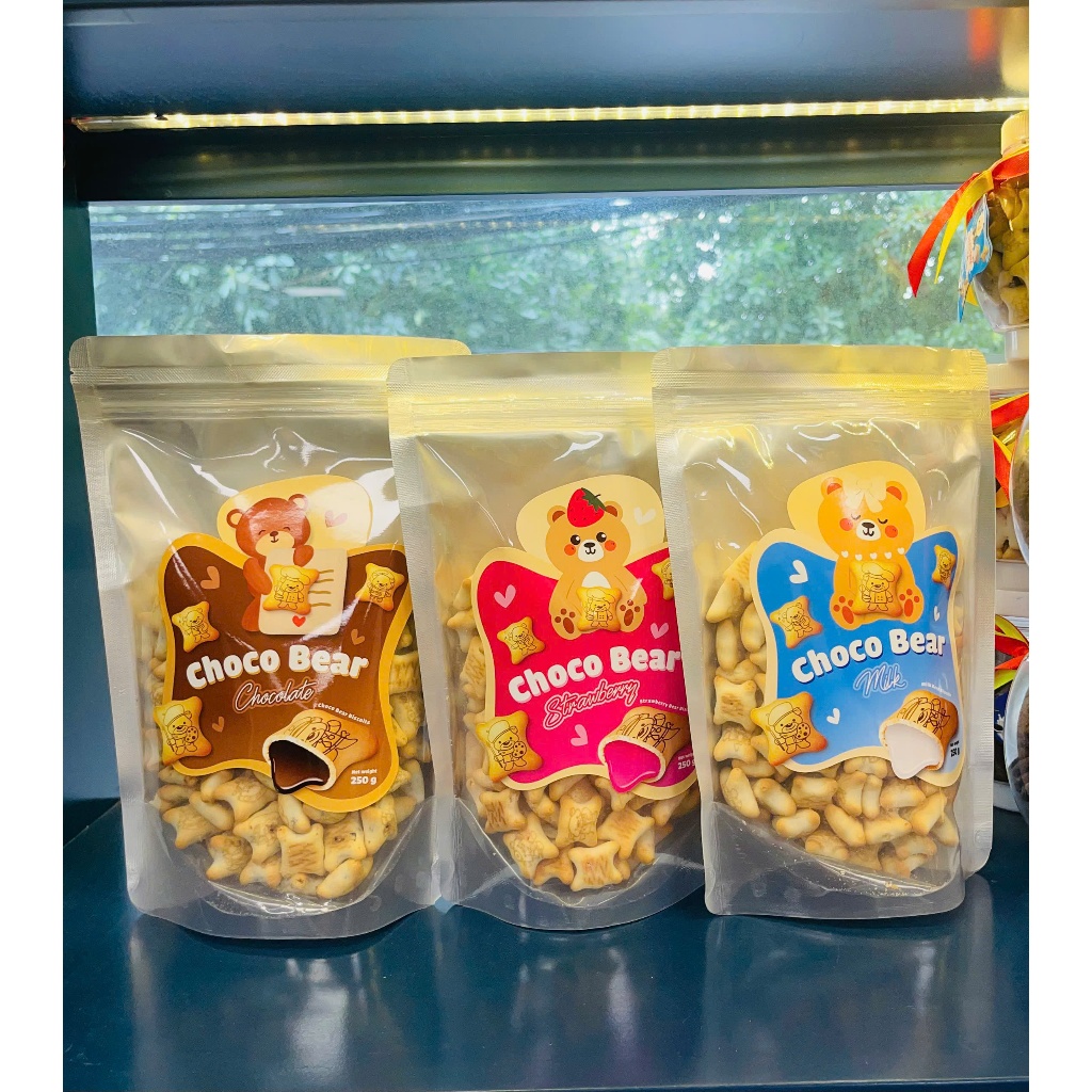 [Vfoods] Bánh quy gấu có nhân hiệu Vfoods 250g Túi zip
