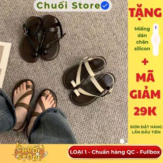 [SẴN CHUẨN QC] Giày sandal LOẠI 1 xỏ ngón nữ phong cách hàn quốc chất cao su dẻo cao 3cm đơn giản phù hợp đi chơi đi học