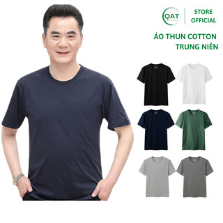  Áo thun nam trung niên cao cấp màu trơn vải cotton co giãn thấm hút mồ hôi mỏng mát Quang Thanh - Thời Trang Việt 
