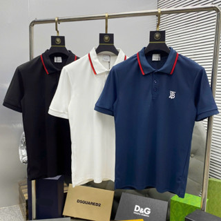 Áo polo nam nữ cổ bẻ PB cotton gai cá sấu thêu logo ngực phối cổ sọc đỏ viền basic boy phố PL184P