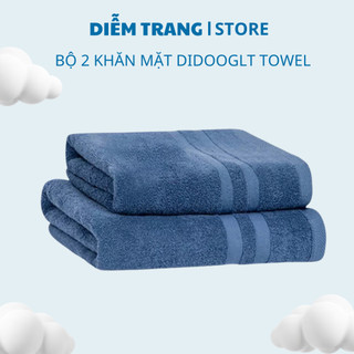 Bộ 2 Khăn Mặt DIDOOGLT TOWEL 30X50CM Siêu Mềm Mại -Thấm Hút Tốt Bông Dày 100% Cotton Cao Cấp