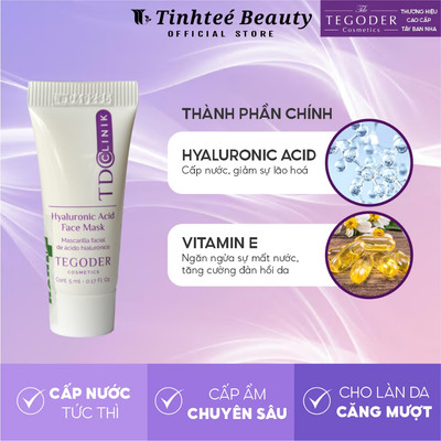 [HB GIFT] Mặt nạ HA cấp ẩm và phục hồi da Tegoder Hyaluronic Acid face mask 5ml