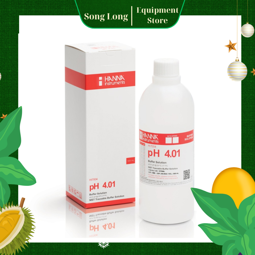 Dung Dịch Chuẩn pH 4.01 Chai 500mL HI7004L Hanna