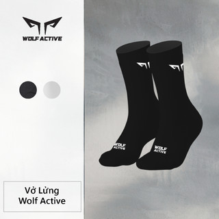 Vớ Chạy Bộ, Tập Gym Cao Cấp Unisex Wolf Active 128, Chất Vải Cotton Mềm Mại, Êm Chân