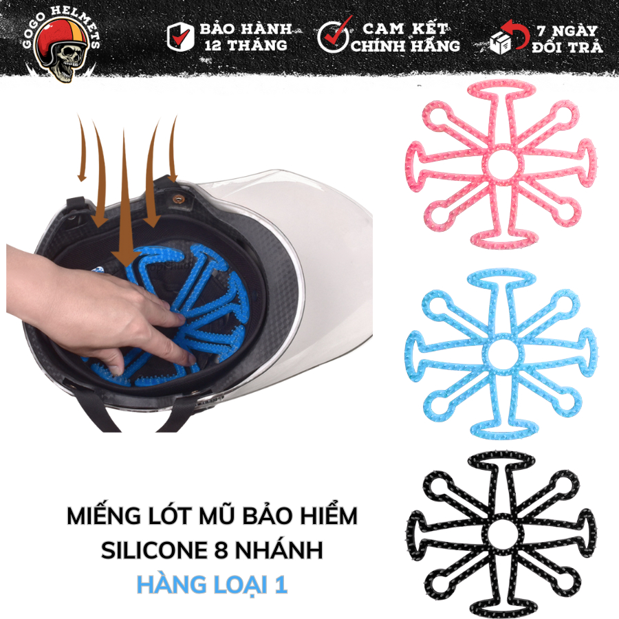 [LOẠI 1] Lót non bao hiem Silicon Massage chống nóng, chống xẹp tóc, thông thoáng làm mát, chăm sóc bảo vệ da đầu