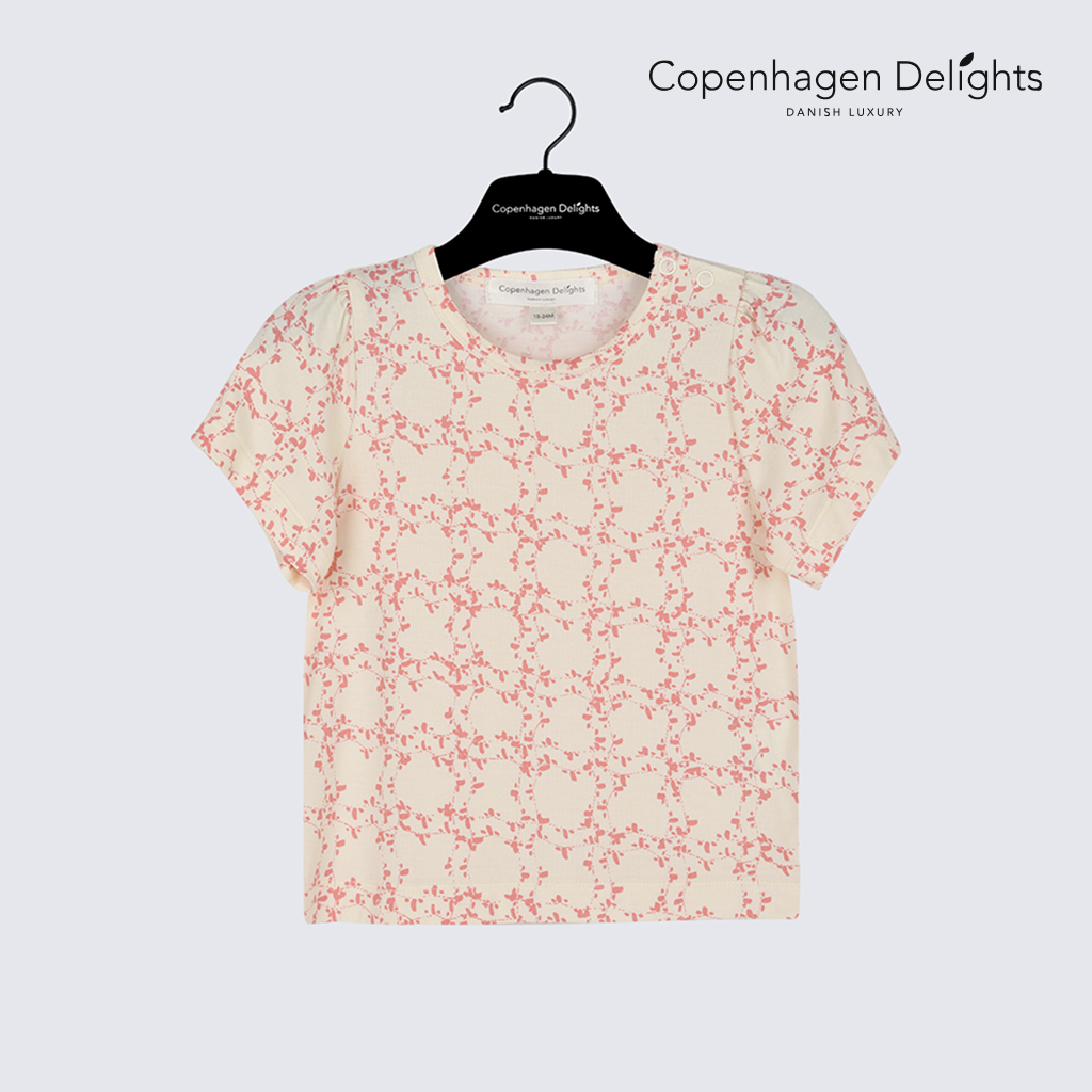 Áo thun em bé gái Jasmine T-shirt Copenhagen Delights Bamboo, áo phông em bé gái họa tiết thời trang