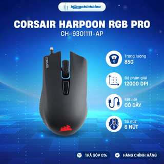 Chuột gaming corsair harpoon rgb pro - pmw3327 ch-9301111-ap 12000 dpi