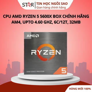 CPU AMD Ryzen 5 5600X | AM4, Upto 4.60 GHz, 6C/12T, 32MB - Bảo hành 36 tháng