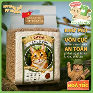 Cát gỗ vệ sinh cho mèo siêu vón Cát Việt made in Việt Nam 2.2kg / 5L