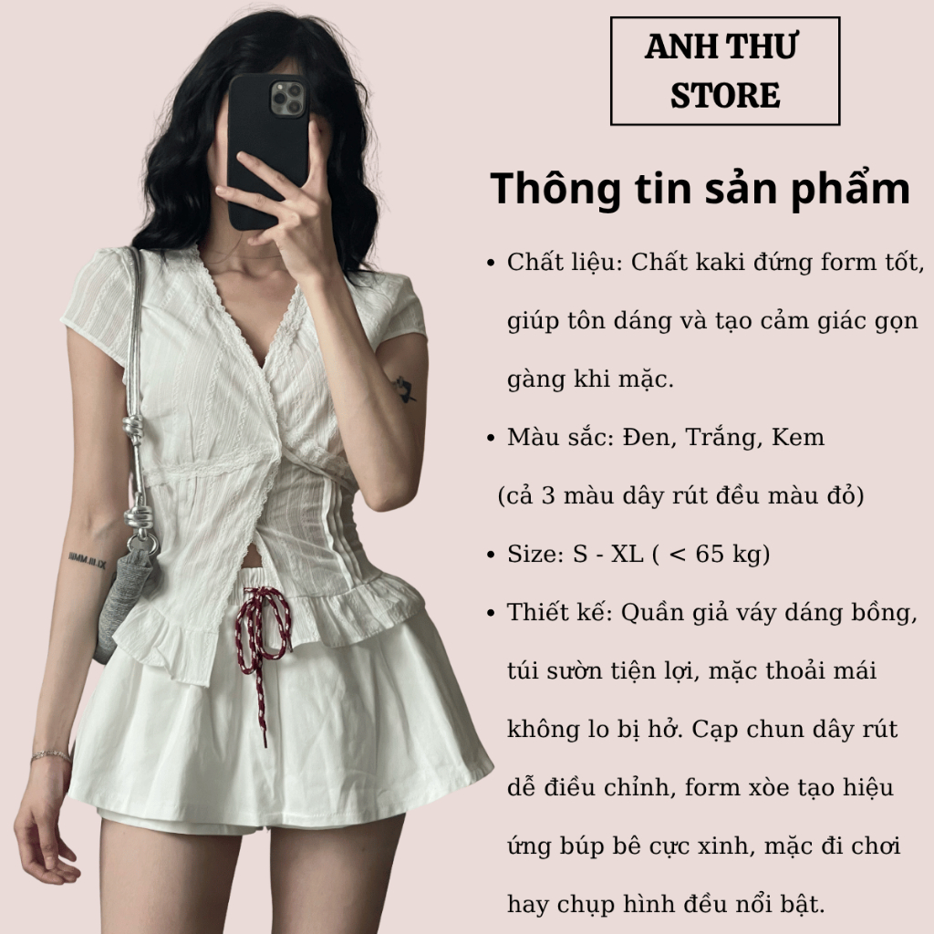 Quần Váy Xòe Bồng Chất Kaki Cao Cấp Cạp Chun Có Dây Buộc Đính Kèm Bigsize , Chân Váy Ngắn Dáng Rộng Có Quần Bảo Hộ 462 | BigBuy360 - bigbuy360.vn