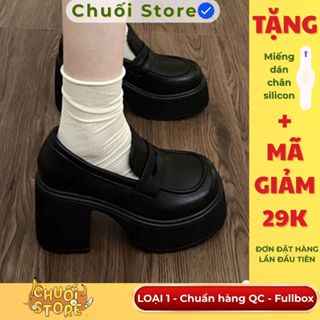[SẴN CHUẨN QC] Giày oxford nữ LOẠI 1 đế bằng cao chất da PU cao cấp Fullbox kiểu dáng Ulzzang