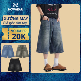 Quần Jean Lửng Nowwear Denim Wash Ống Rộng / Form Unisex Nam Nữ LocalBrand