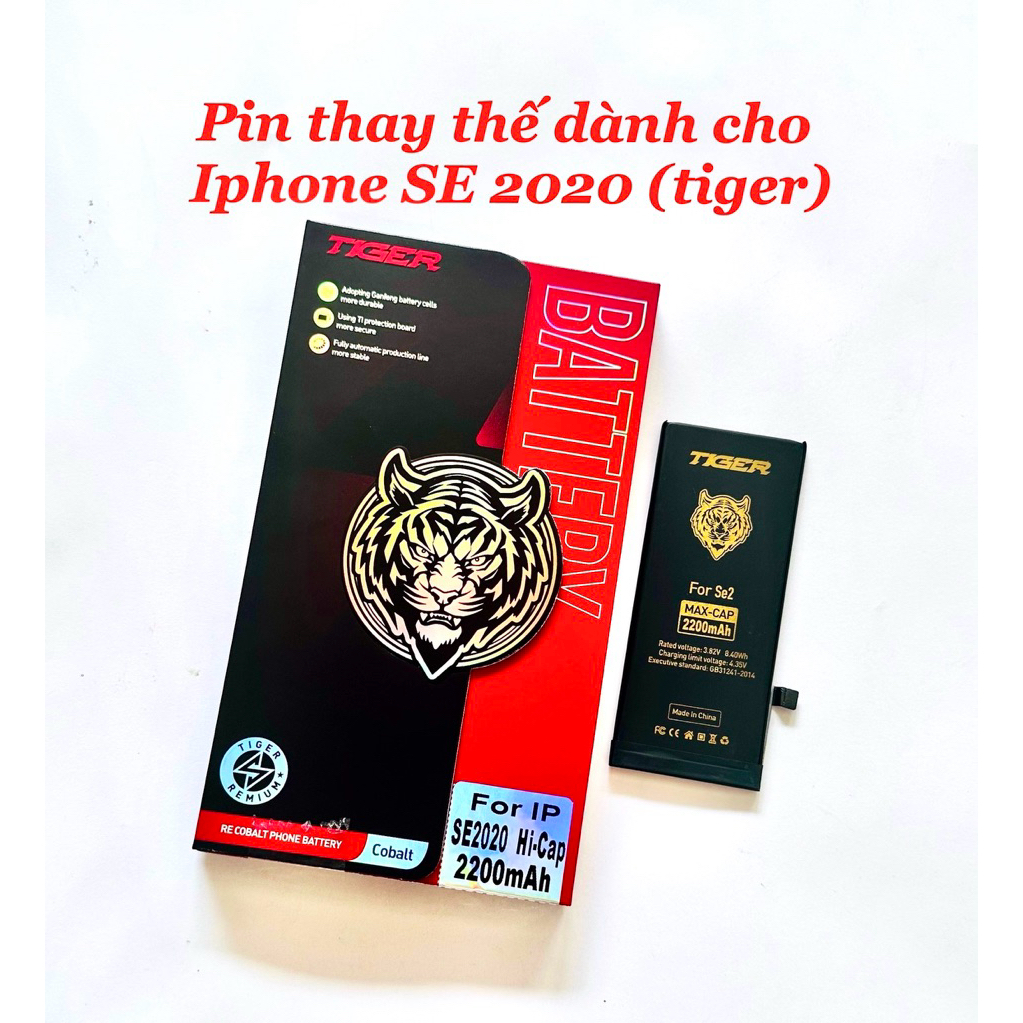 Pin thay thế dành cho iphone SE 2020 dung lượng cao Tiger (như hình chụp)