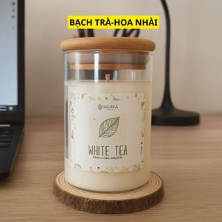  Nến thơm trong lành thanh mát AGAYA Candle Cup hương cam,xạ hương,hoa nhài,bạch trà.- Mùi WHITE TEA 