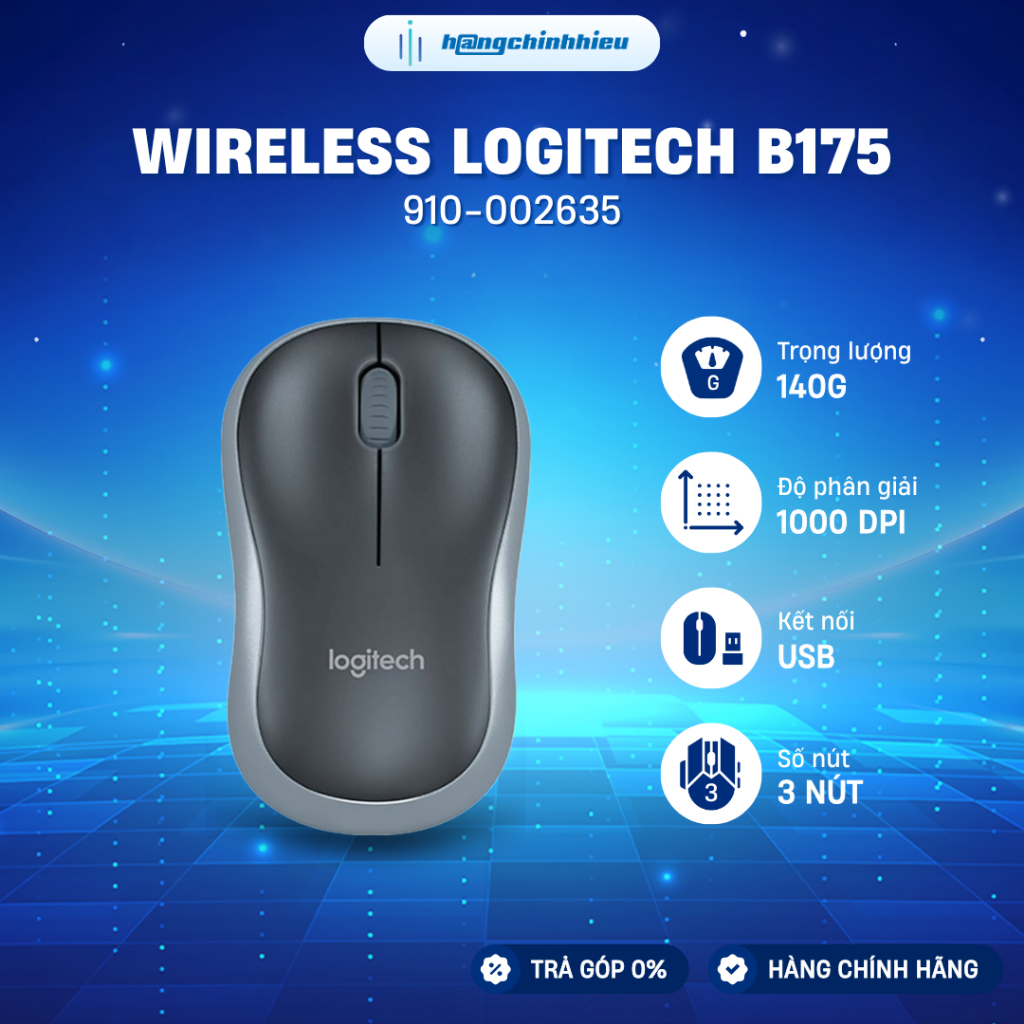 Chuột Văn Phòng Wireless Logitech B175-