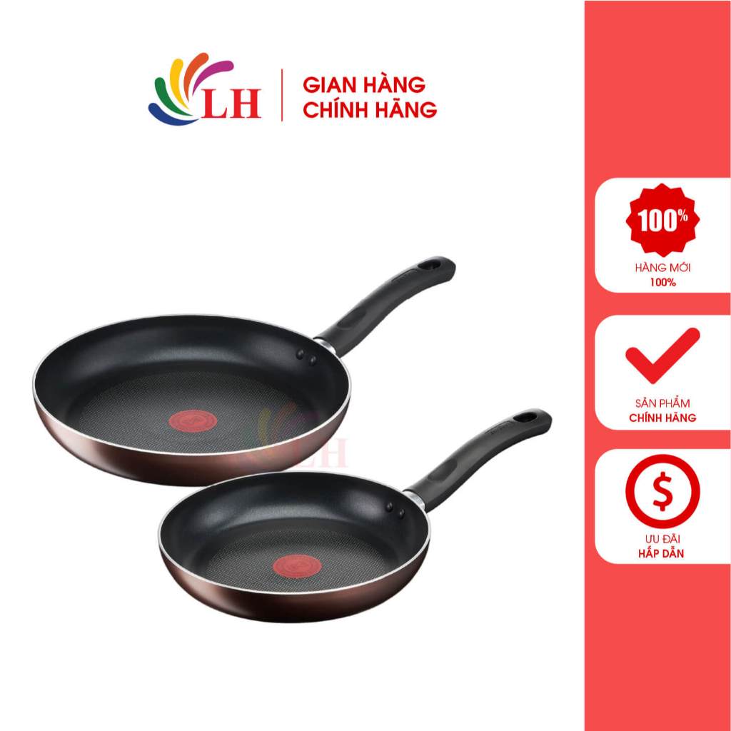 Chảo chiên chống dính đáy từ Tefal Day By Day (24cm/28cm) - Hàng chính hãng