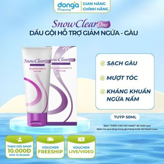 Dầu gội làm sạch gàu nấm SnowClear One chiết xuất dầu dừa và bạc hà Tuýp 50ml
