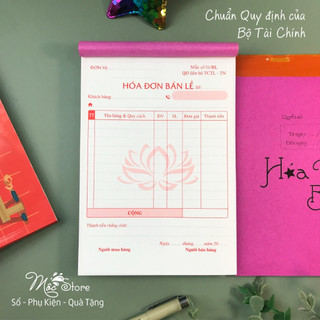 Hoá đơn KITTY - HOA SEN - Mèo Thần Tài - Totoro 2 liên loại TO (Tự in xuống)