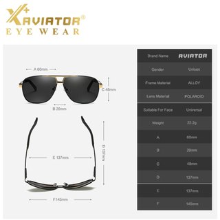 Kính mát cao cấp nam AVIATOR A8521