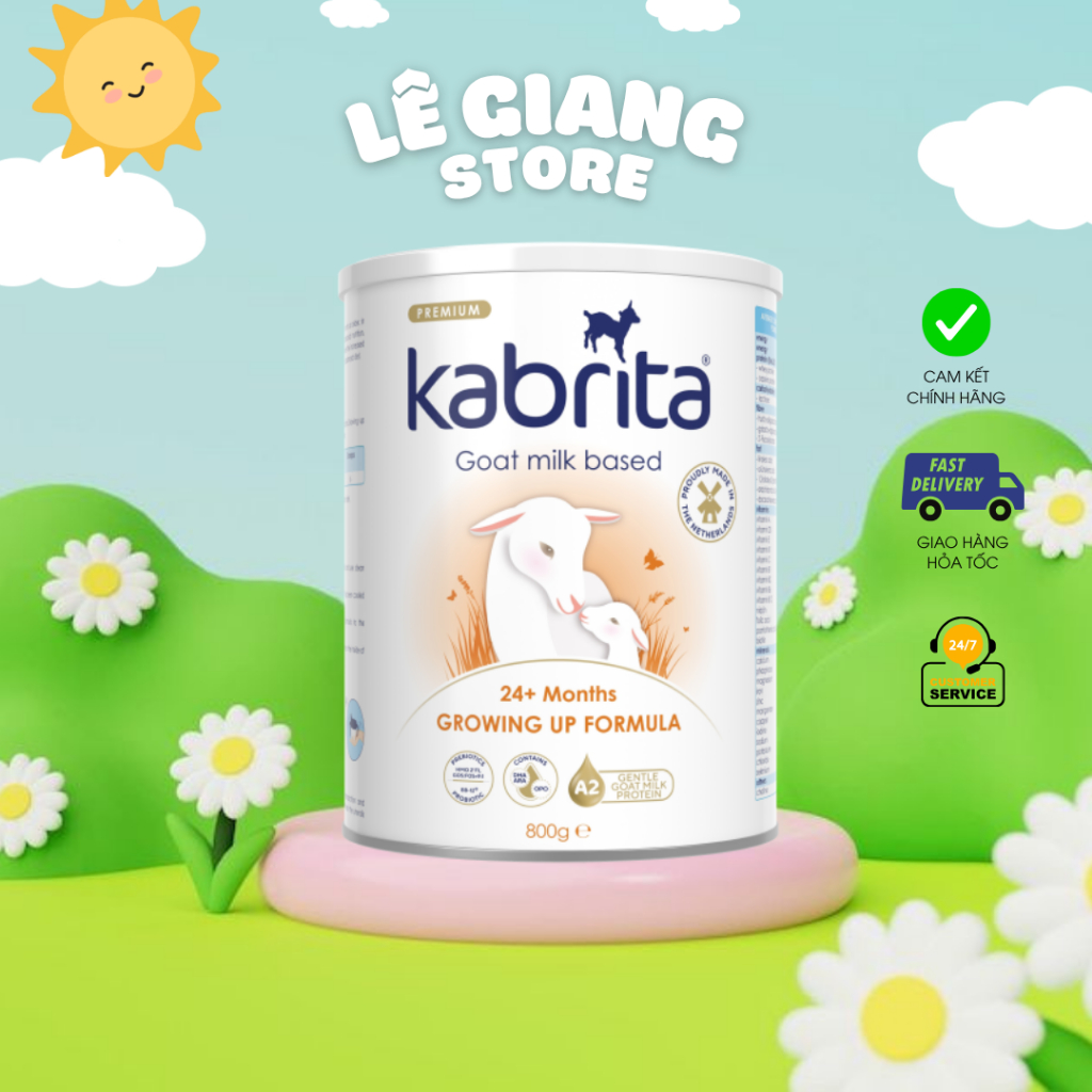 (Date 2027) Sữa dê Kabrita Hà Lan Premium số 3 (24tháng+) Lon 800g Cam Kết Chính Hãng